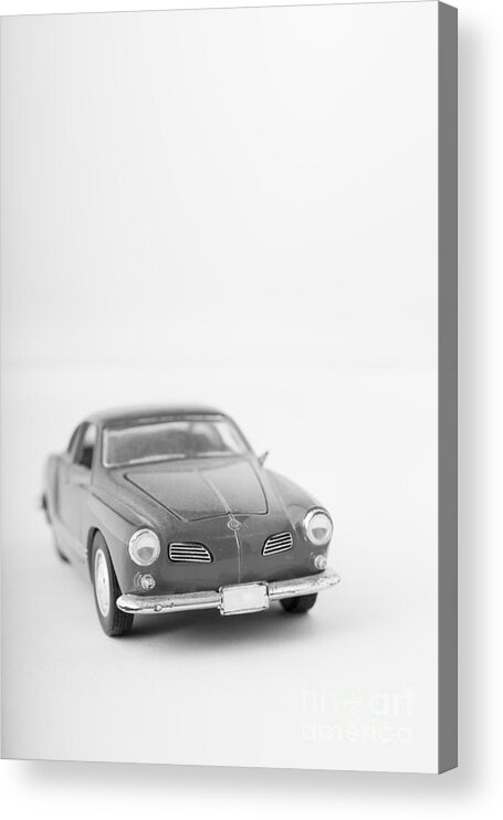 Little Acrylic Print featuring the photograph Little Toy Car Black and White by Edward Fielding