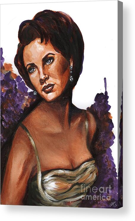 Female Acrylic Print featuring the painting Liz by Alga Washington