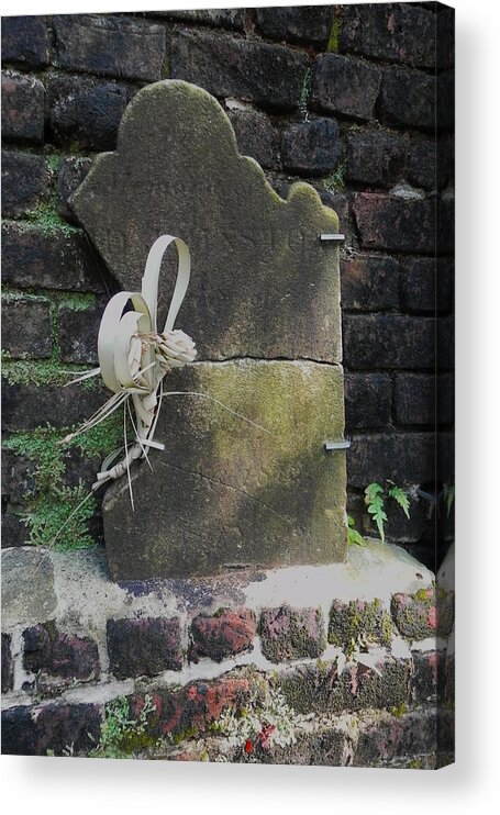 Cemetery Acrylic Print featuring the photograph Lone Stone by Patricia Greer
