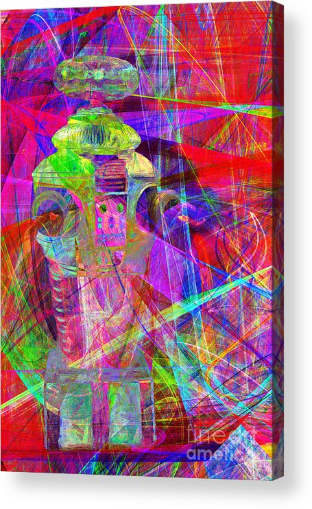Robot Acrylic Print featuring the photograph Lost In Abstract Space 20130611 by Wingsdomain Art and Photography