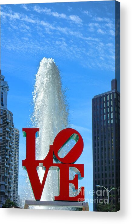 Philadelphia Acrylic Print featuring the photograph LOVE Park by Olivier Le Queinec