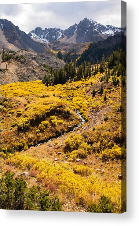 Aspen Acrylic Print featuring the photograph Malemute Peak in Autumn by Adam Pender