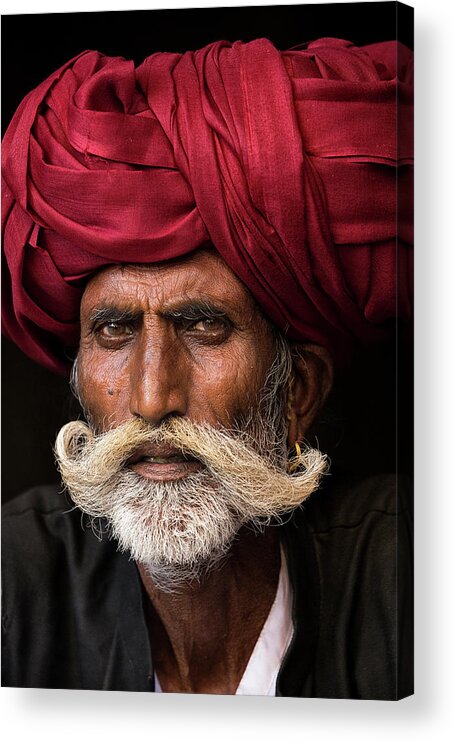 Turban Acrylic Print featuring the photograph Man From Rajasthan by Haitham Al Farsi