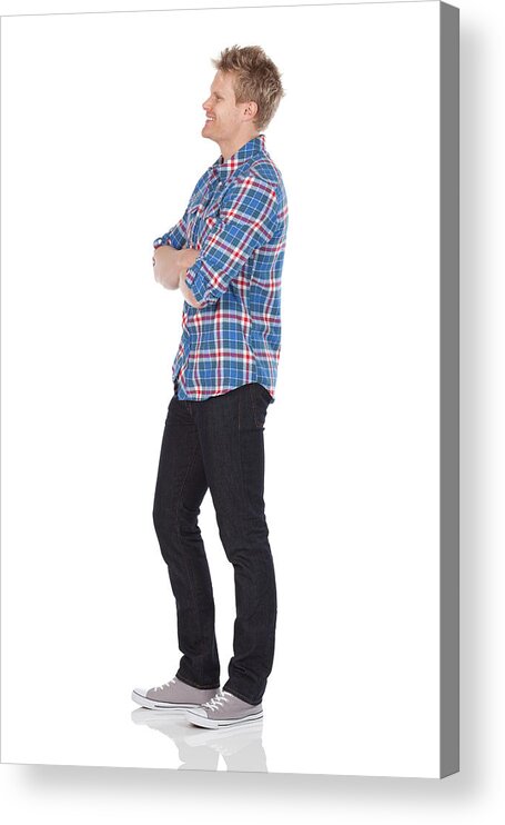 People Acrylic Print featuring the photograph Man standing with his arms crossed by 4x6