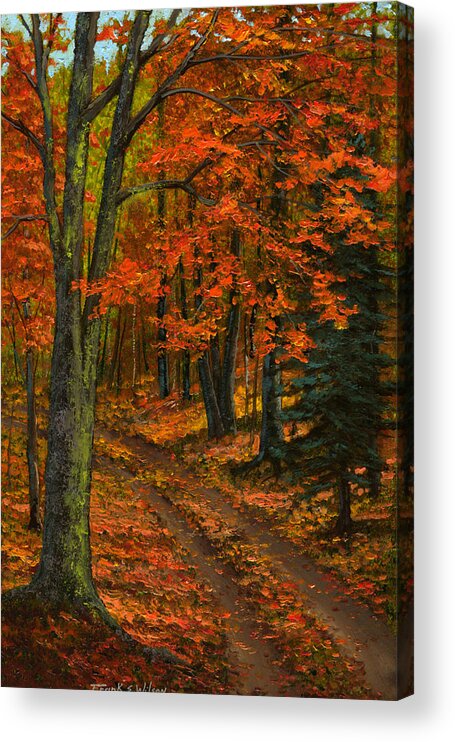 Maple Forest Acrylic Print featuring the painting Maple Forest by Frank Wilson