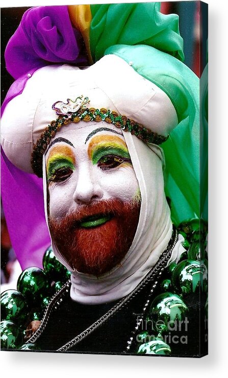 Nola Acrylic Print featuring the photograph Mardi Gras New Orleans LA by Michael Hoard
