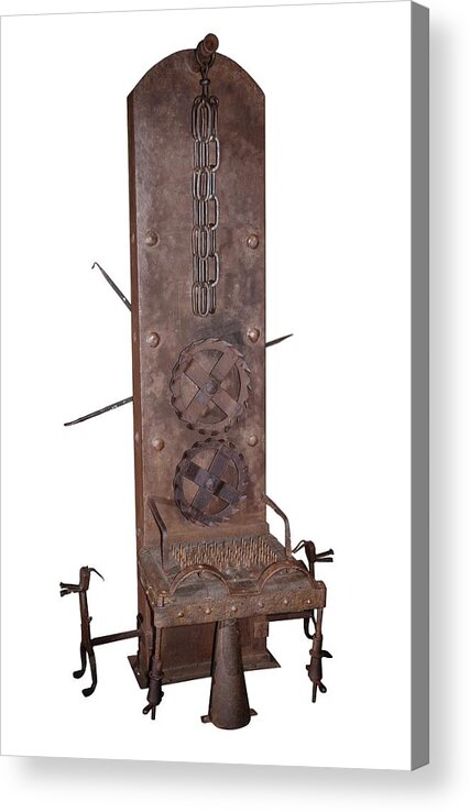 Blood Acrylic Print featuring the photograph Medieval Rotating Torture Chair by David Parker