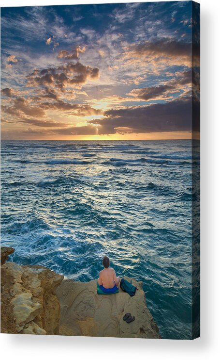 Kauai Acrylic Print featuring the photograph Meditation at Sunrise by Roger Mullenhour