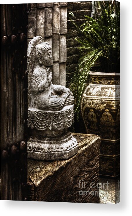 Statue Acrylic Print featuring the photograph Meditation by Margie Hurwich