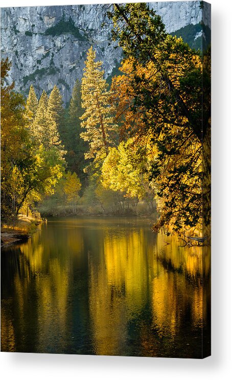 Merced River Acrylic Print featuring the photograph Merced Colors by Chuck Jason