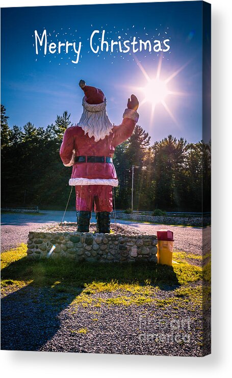 2014 Acrylic Print featuring the photograph Merry Christmas Santa Claus Greeting Card by Edward Fielding