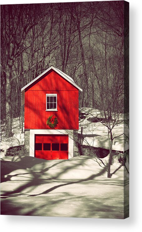 Winter Acrylic Print featuring the photograph Merry Red by Karol Livote