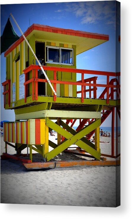 Miami Acrylic Print featuring the photograph Miami Shack by Laurie Perry