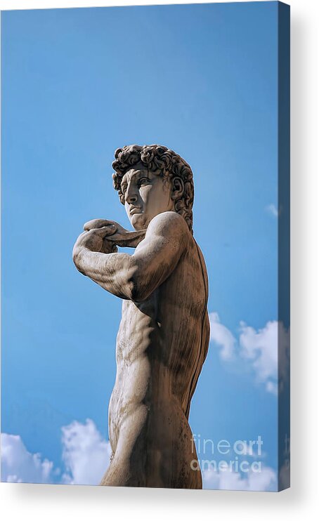 Florence Acrylic Print featuring the photograph Michelangelo's David by Brenda Kean