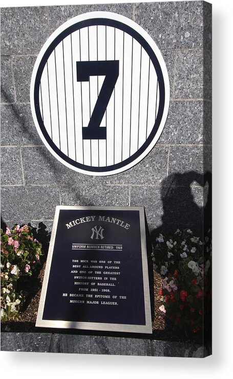 Mickey Acrylic Print featuring the photograph Mickey Mantle by Allen Beatty