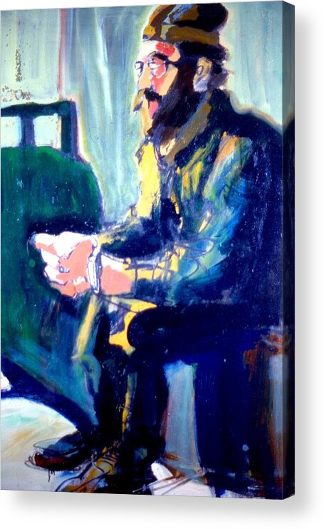 Portraits Acrylic Print featuring the painting Milosivich by Les Leffingwell