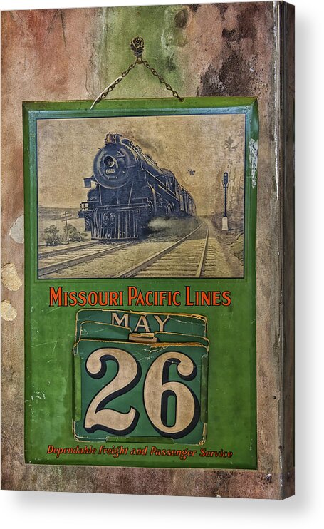 Missouri Pacific Acrylic Print featuring the photograph Missouri Pacific Lines Calendar DSC04029 by Greg Kluempers