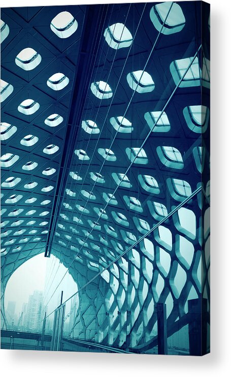 Rectangle Acrylic Print featuring the photograph Modern Building by Real444