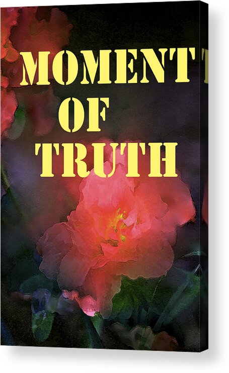 Moment Of Truth Acrylic Print featuring the photograph Moment Of Truth by Pamela Cooper