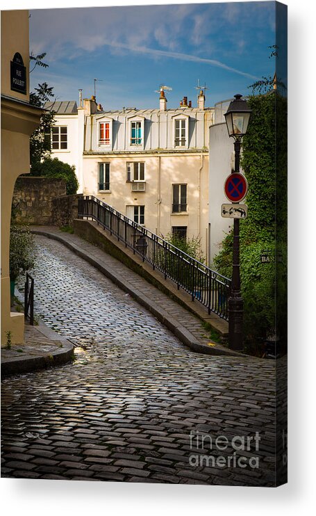 Europa Acrylic Print featuring the photograph Montmartre Alley by Inge Johnsson