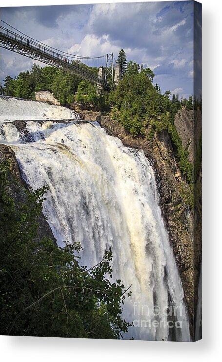 2013 Acrylic Print featuring the photograph Montmorency Falls Park Quebec City Canada by Edward Fielding