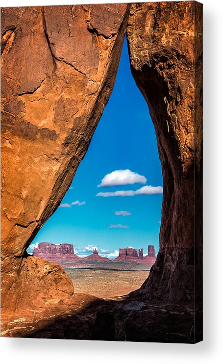 Arizona Acrylic Print featuring the photograph Monument Valley Through a Tear by Michael Ash