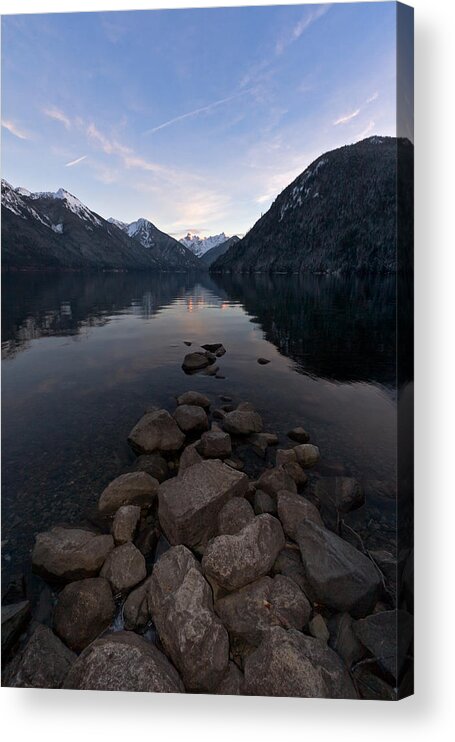 Mt. Redoubt Acrylic Print featuring the photograph Mount Redoubt reflected in Chilliwack Lake by Michael Russell