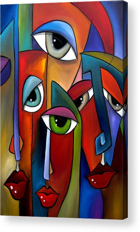Pop Art Acrylic Print featuring the painting Move Along by Fidostudio by Tom Fedro