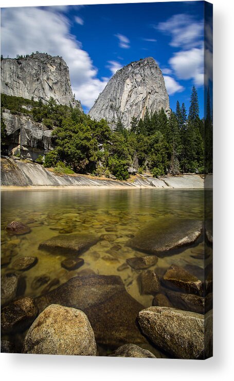 Yosemite Acrylic Print featuring the photograph Mt. Broderick and Liberty Cap by Mike Lee