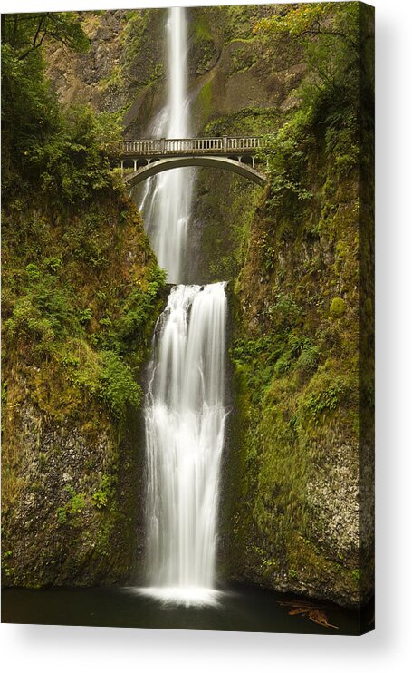 Waterfall Acrylic Print featuring the photograph Multnomah Falls 2 C by John Brueske