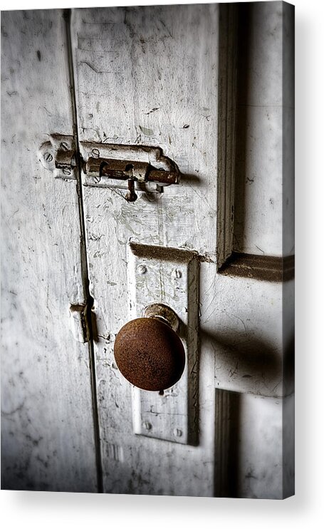 Doorknob Acrylic Print featuring the photograph Mystery Door by Caitlyn Grasso