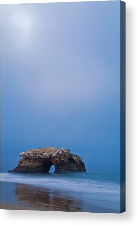 Landscape Acrylic Print featuring the photograph Natural Bridge and Its Reflection by Jonathan Nguyen