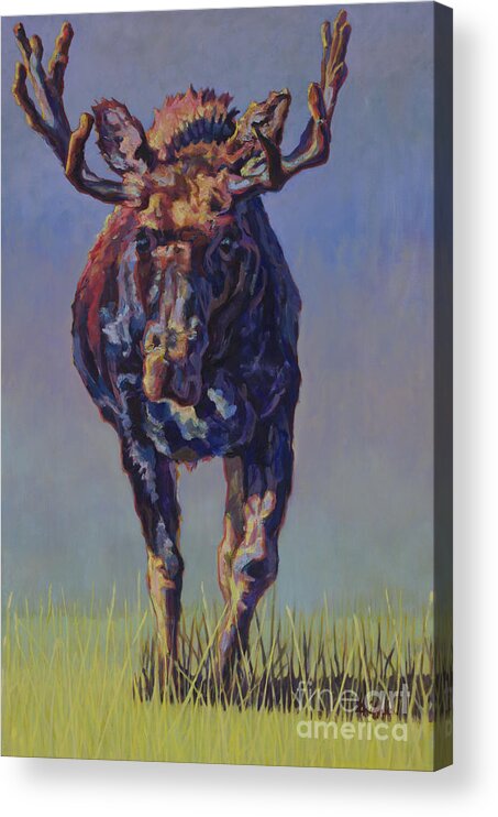 Moose Acrylic Print featuring the painting Nelson by Patricia A Griffin