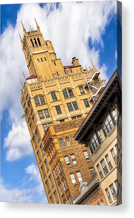 Asheville Acrylic Print featuring the photograph Neo-Gothic Jackson Building In The Heart of Asheville by Mark Tisdale