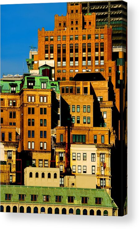 New York Buildings Acrylic Print featuring the photograph New York Morning by Gregory Merlin Brown