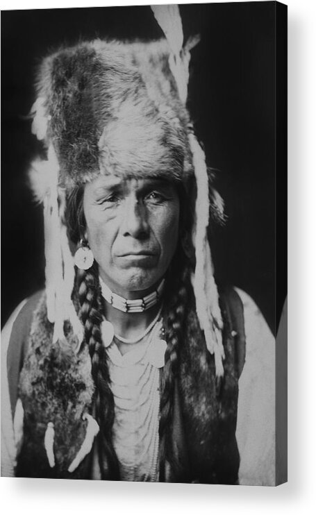1904 Acrylic Print featuring the photograph Nez Perce Indian circa 1904 by Aged Pixel