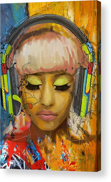 Onika Tanya Maraj Acrylic Print featuring the painting Nicki Minaj by Corporate Art Task Force