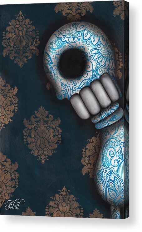 Day Of The Dead Acrylic Print featuring the painting Nostalgia by Abril Andrade