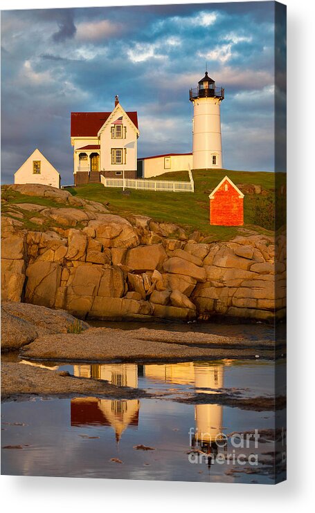 Atlantic Ocean Acrylic Print featuring the photograph Nubble Lighthouse No 1 by Jerry Fornarotto