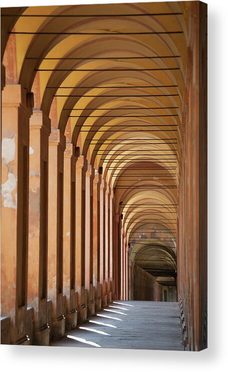 Arch Acrylic Print featuring the photograph Old Arched Colonnades by Michael Interisano / Design Pics