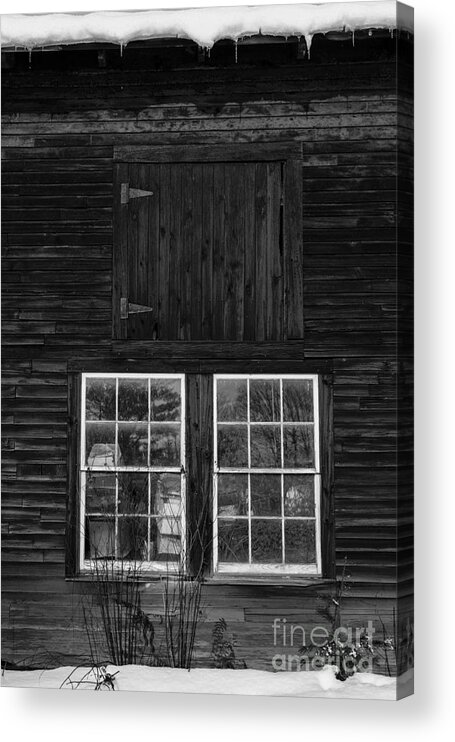 Barn Acrylic Print featuring the photograph Old Barn Windows by Edward Fielding