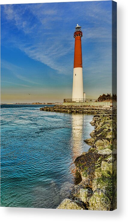 Barnegat Lighthouse Acrylic Print featuring the photograph Old Barney at Sunrise - Barnegat Lighthouse by Lee Dos Santos