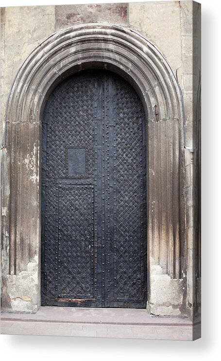 Gothic Style Acrylic Print featuring the photograph Old Door by Viktor gladkov