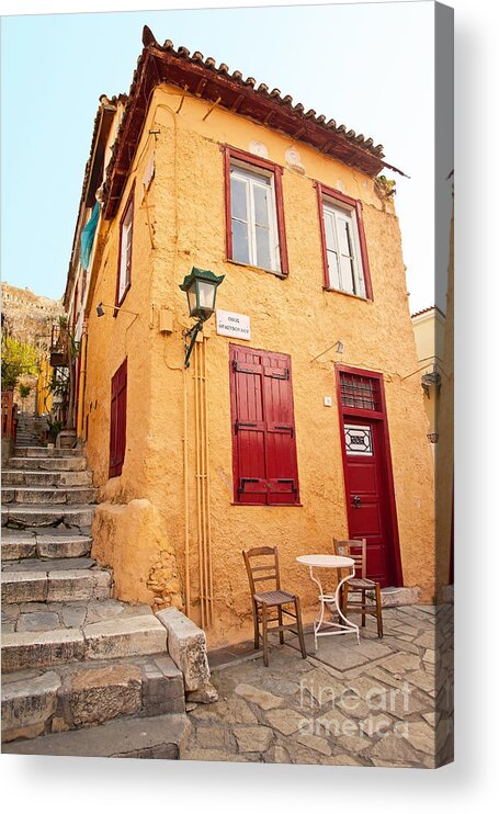 Athens Acrylic Print featuring the photograph Old house in Athens by Aiolos Greek Collections