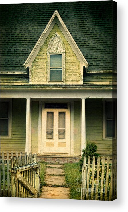 House Acrylic Print featuring the photograph Old House Open Gate by Jill Battaglia