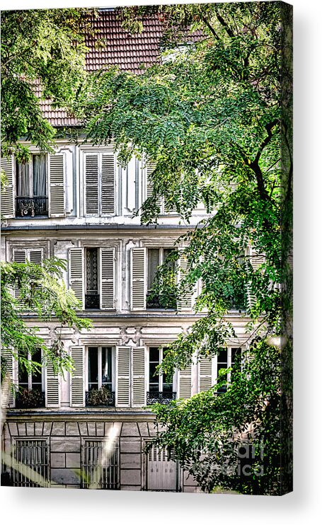 Parisian Acrylic Print featuring the photograph Old Parisian Building by Olivier Le Queinec