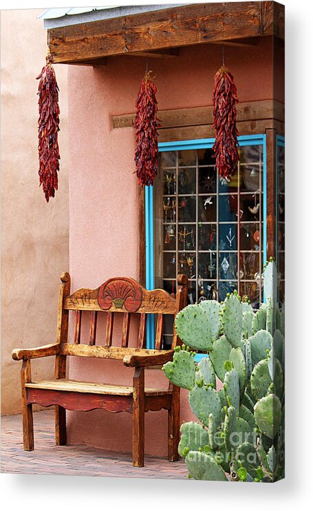 Albuquerque Acrylic Print featuring the photograph Old Town Albuquerque Shop Window by Catherine Sherman
