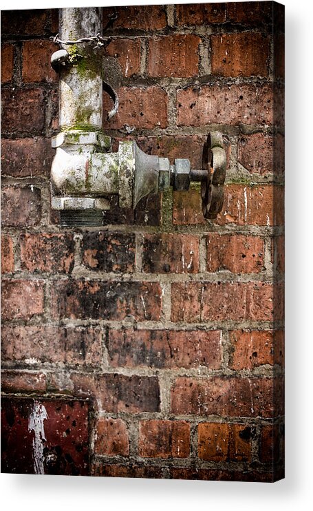 Urban Acrylic Print featuring the photograph Old valve by Nigel R Bell