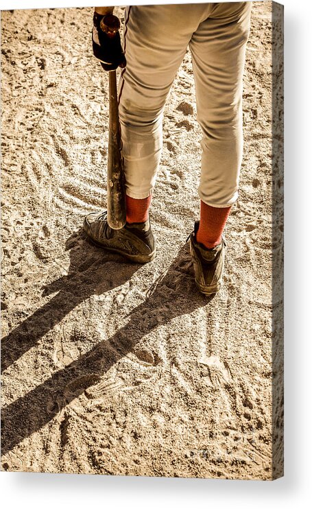 Baseball Acrylic Print featuring the photograph On Deck by Diane Diederich