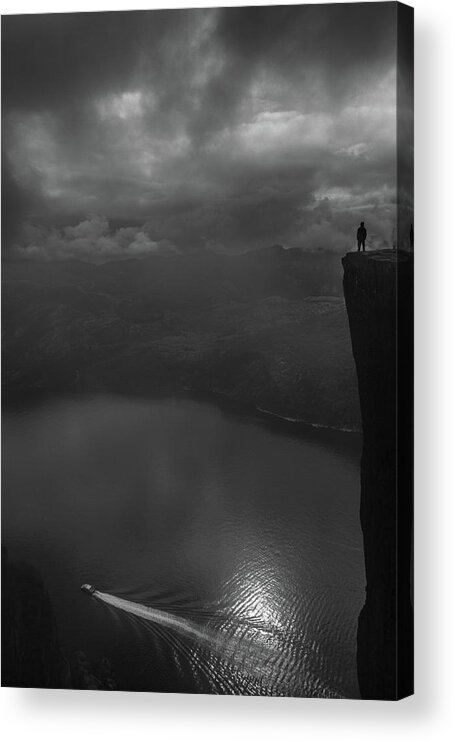 Preikestolen Acrylic Print featuring the photograph On The Edge by Carlos_grury_santos